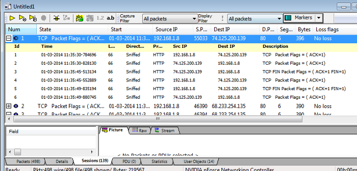 Output PCAP file only has last 6 segments per flow 